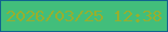 文字の大きさ：4、枠の色：11638f、背景の色：42be7b、文字の色：97af2e 無料ブログパーツのブログ時計