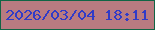 文字の大きさ：2、枠の色：116545、背景の色：b97b81、文字の色：313bc7 無料ブログパーツのブログ時計