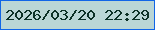 文字の大きさ：1、枠の色：1165e7、背景の色：bad6d6、文字の色：0c3127 無料ブログパーツのブログ時計