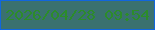 文字の大きさ：3、枠の色：1166dd、背景の色：3a716f、文字の色：2c8c2a 無料ブログパーツのブログ時計