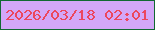 文字の大きさ：4、枠の色：116932、背景の色：d3a7f8、文字の色：ec465e 無料ブログパーツのブログ時計