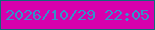 文字の大きさ：2、枠の色：116b7a、背景の色：d601ad、文字の色：3593c9 無料ブログパーツのブログ時計