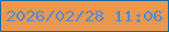 文字の大きさ：4、枠の色：116bab、背景の色：eb984e、文字の色：5288d5 無料ブログパーツのブログ時計