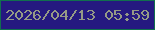 文字の大きさ：4、枠の色：116f4e、背景の色：251980、文字の色：959a86 無料ブログパーツのブログ時計
