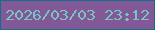 文字の大きさ：3、枠の色：116f8c、背景の色：835896、文字の色：78c4c6 無料ブログパーツのブログ時計