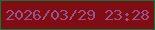 文字の大きさ：1、枠の色：11763d、背景の色：800c14、文字の色：995387 無料ブログパーツのブログ時計