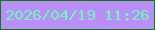 文字の大きさ：5、枠の色：117b07、背景の色：b98efb、文字の色：72f9ae 無料ブログパーツのブログ時計