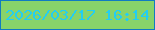 文字の大きさ：3、枠の色：117bc2、背景の色：88d36a、文字の色：23cef1 無料ブログパーツのブログ時計