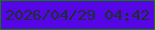 文字の大きさ：5、枠の色：117c05、背景の色：5606e5、文字の色：173228 無料ブログパーツのブログ時計