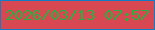 文字の大きさ：3、枠の色：117dc6、背景の色：d84852、文字の色：27b23e 無料ブログパーツのブログ時計