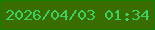 文字の大きさ：1、枠の色：117e05、背景の色：3a6d01、文字の色：3ad160 無料ブログパーツのブログ時計
