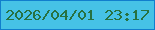 文字の大きさ：1、枠の色：117ecd、背景の色：46c2e6、文字の色：277241 無料ブログパーツのブログ時計