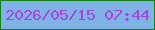 文字の大きさ：1、枠の色：118015、背景の色：7fb3e5、文字の色：a645dd 無料ブログパーツのブログ時計