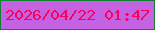 文字の大きさ：4、枠の色：118131、背景の色：c462e1、文字の色：f8035b 無料ブログパーツのブログ時計