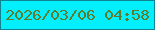 文字の大きさ：5、枠の色：118390、背景の色：04effe、文字の色：5c7b2b 無料ブログパーツのブログ時計