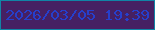 文字の大きさ：3、枠の色：1184a6、背景の色：462063、文字の色：263fcc 無料ブログパーツのブログ時計