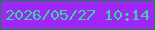 文字の大きさ：5、枠の色：118541、背景の色：9e27f6、文字の色：37d69e 無料ブログパーツのブログ時計