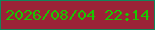 文字の大きさ：4、枠の色：11865a、背景の色：9b2337、文字の色：1bc600 無料ブログパーツのブログ時計