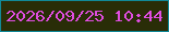 文字の大きさ：4、枠の色：118997、背景の色：292d07、文字の色：e04de0 無料ブログパーツのブログ時計