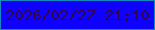 文字の大きさ：1、枠の色：1189bf、背景の色：0e01ff、文字の色：35024c 無料ブログパーツのブログ時計
