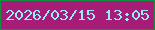 文字の大きさ：3、枠の色：119041、背景の色：a71c77、文字の色：93ecfb 無料ブログパーツのブログ時計