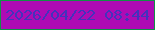 文字の大きさ：3、枠の色：119146、背景の色：ae0bb4、文字の色：4532bc 無料ブログパーツのブログ時計