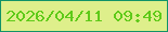 文字の大きさ：1、枠の色：119268、背景の色：deef8b、文字の色：5fca19 無料ブログパーツのブログ時計