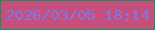 文字の大きさ：1、枠の色：11935b、背景の色：c6507b、文字の色：7d78e7 無料ブログパーツのブログ時計