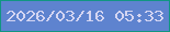 文字の大きさ：3、枠の色：119682、背景の色：5e83cf、文字の色：d4d5f2 無料ブログパーツのブログ時計