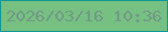 文字の大きさ：3、枠の色：119796、背景の色：76c081、文字の色：729989 無料ブログパーツのブログ時計
