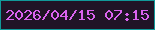 文字の大きさ：2、枠の色：119999、背景の色：201426、文字の色：db63ef 無料ブログパーツのブログ時計