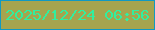 文字の大きさ：4、枠の色：1199c3、背景の色：a6a44f、文字の色：30ef9f 無料ブログパーツのブログ時計