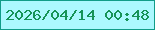 文字の大きさ：4、枠の色：119c88、背景の色：acf8fe、文字の色：169357 無料ブログパーツのブログ時計