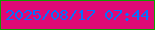 文字の大きさ：5、枠の色：119d00、背景の色：df0976、文字の色：0570fd 無料ブログパーツのブログ時計