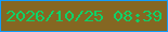 文字の大きさ：2、枠の色：119dff、背景の色：856722、文字の色：0ed269 無料ブログパーツのブログ時計