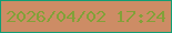 文字の大きさ：3、枠の色：119e75、背景の色：cd8c65、文字の色：82a138 無料ブログパーツのブログ時計