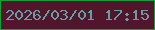 文字の大きさ：5、枠の色：119f39、背景の色：52162a、文字の色：659ea8 無料ブログパーツのブログ時計