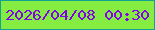 文字の大きさ：5、枠の色：11a292、背景の色：85ed41、文字の色：8302e7 無料ブログパーツのブログ時計