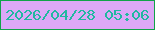 文字の大きさ：4、枠の色：11a349、背景の色：dda8f7、文字の色：22b8a0 無料ブログパーツのブログ時計