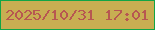 文字の大きさ：4、枠の色：11a546、背景の色：c8ae52、文字の色：b75751 無料ブログパーツのブログ時計
