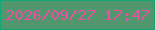 文字の大きさ：4、枠の色：11a676、背景の色：52966d、文字の色：e553a0 無料ブログパーツのブログ時計