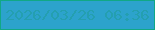 文字の大きさ：2、枠の色：11a886、背景の色：2ca3cc、文字の色：249fb0 無料ブログパーツのブログ時計
