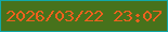文字の大きさ：1、枠の色：11a8a8、背景の色：47721b、文字の色：ee611e 無料ブログパーツのブログ時計