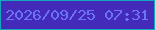 文字の大きさ：1、枠の色：11a8bd、背景の色：442ab8、文字の色：6b73f7 無料ブログパーツのブログ時計