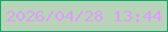 文字の大きさ：2、枠の色：11ab69、背景の色：b9d3b9、文字の色：dc9dfe 無料ブログパーツのブログ時計