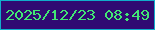 文字の大きさ：2、枠の色：11adcb、背景の色：300a73、文字の色：42e774 無料ブログパーツのブログ時計