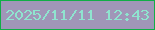 文字の大きさ：4、枠の色：11ae47、背景の色：a096b8、文字の色：8fe4cf 無料ブログパーツのブログ時計