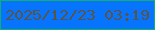 文字の大きさ：4、枠の色：11b070、背景の色：0774fe、文字の色：595446 無料ブログパーツのブログ時計