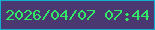 文字の大きさ：4、枠の色：11b0d2、背景の色：4b3871、文字の色：32e866 無料ブログパーツのブログ時計