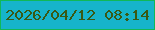 文字の大きさ：4、枠の色：11b857、背景の色：16b4ca、文字の色：395914 無料ブログパーツのブログ時計
